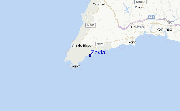 Zavial Location Map