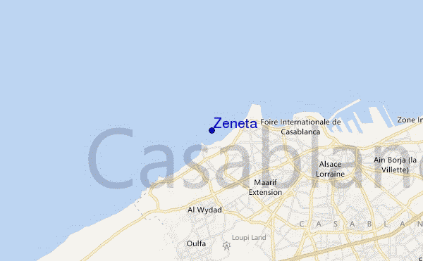 mapa de localização de Zeneta