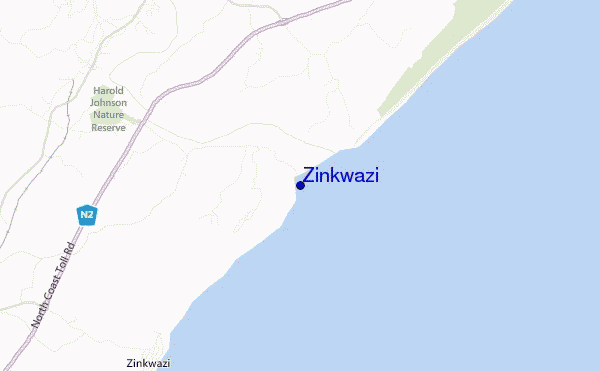 mapa de localização de Zinkwazi