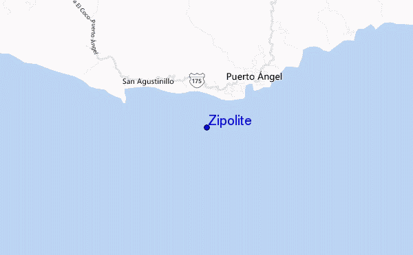 mapa de localização de Zipolite