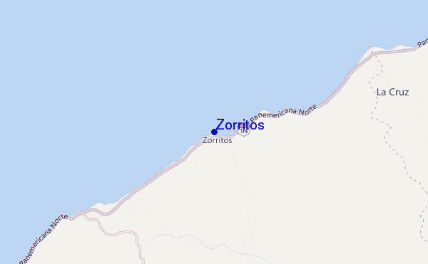 mapa de localização de Zorritos