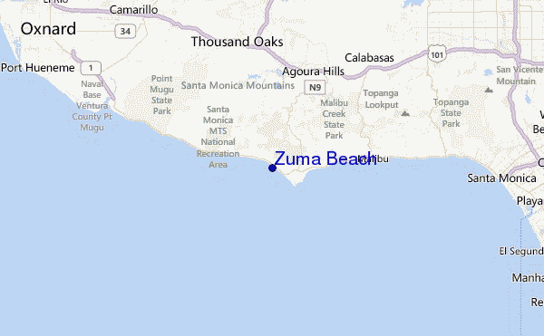 Zuma Beach Location Map
