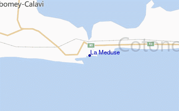 mapa de localização de La Meduse
