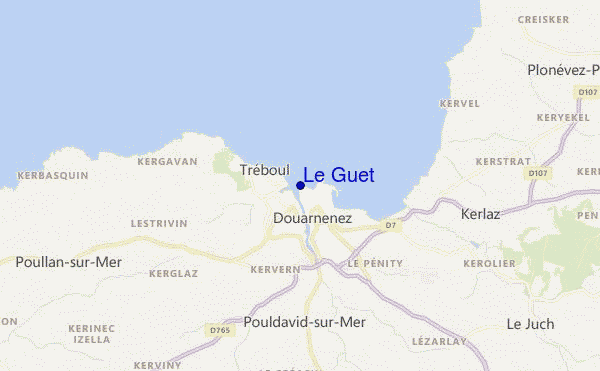 mapa de localização de Le Guet