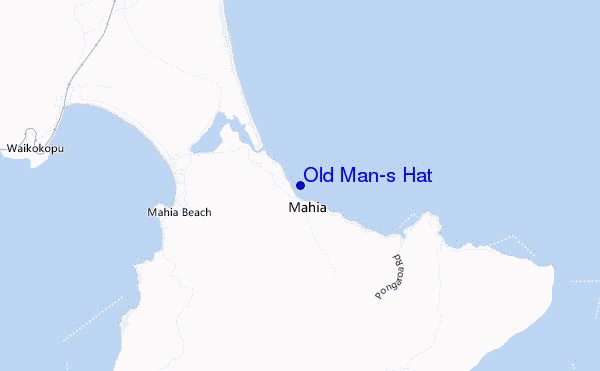 mapa de localização de Old Man's Hat