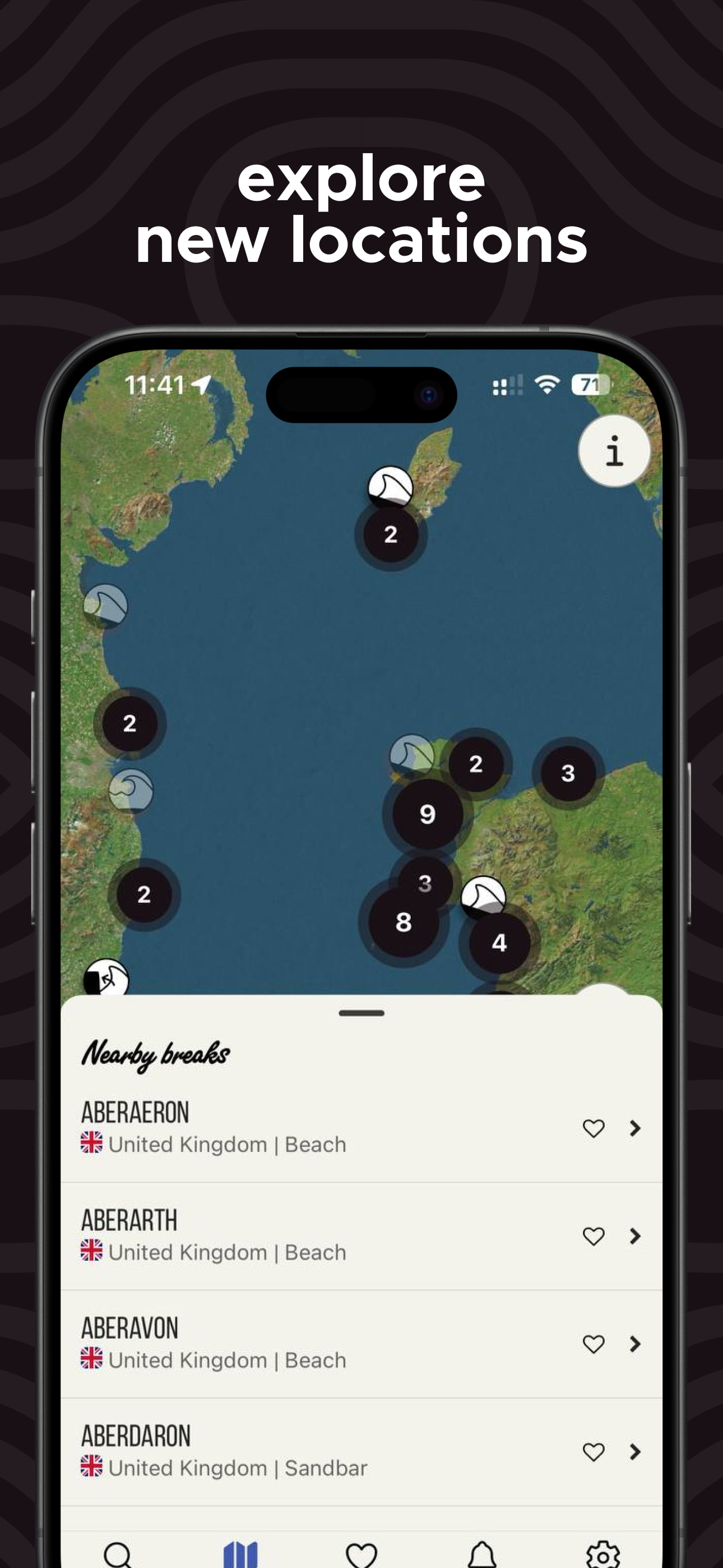 Captura de tela do app de previsão de surf 9