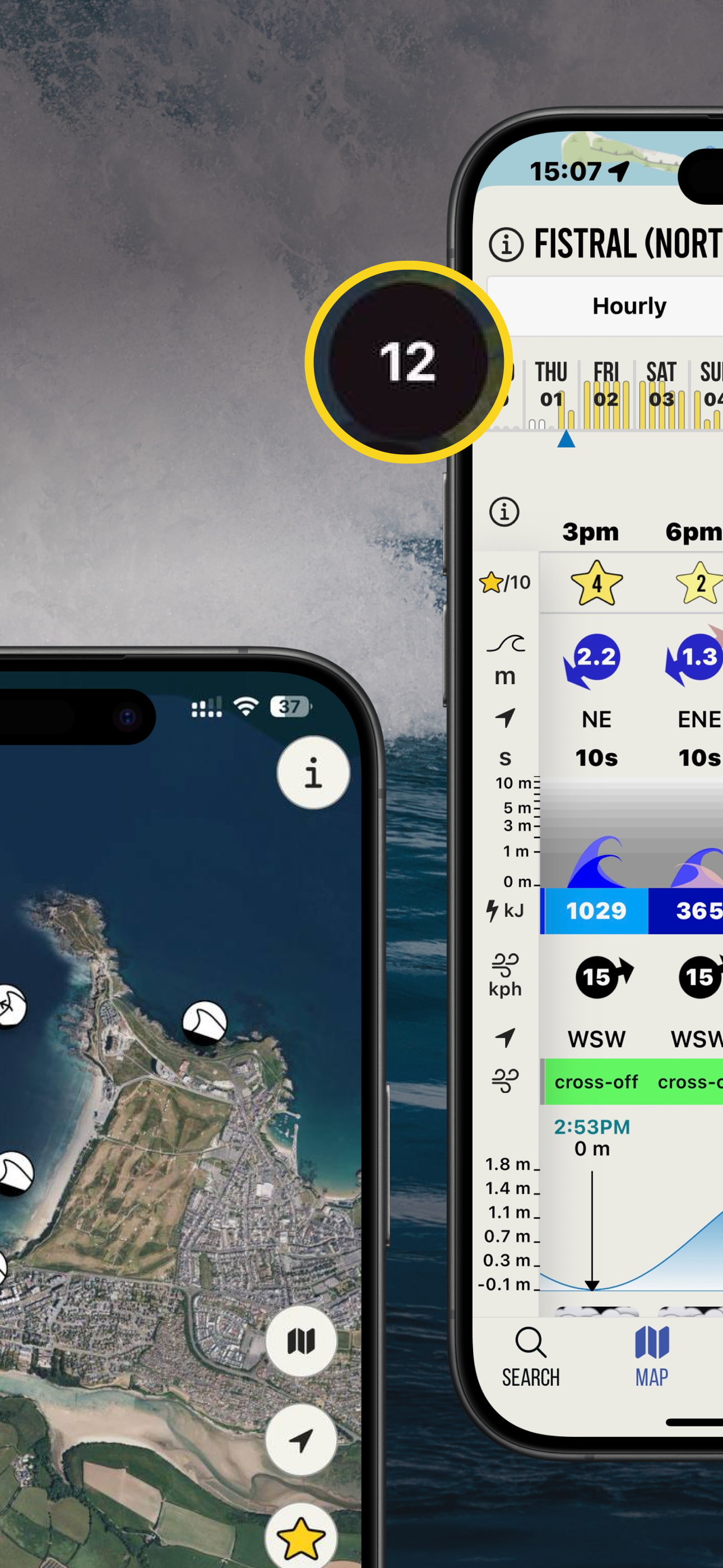 Captura de tela do app de previsão de surf 2