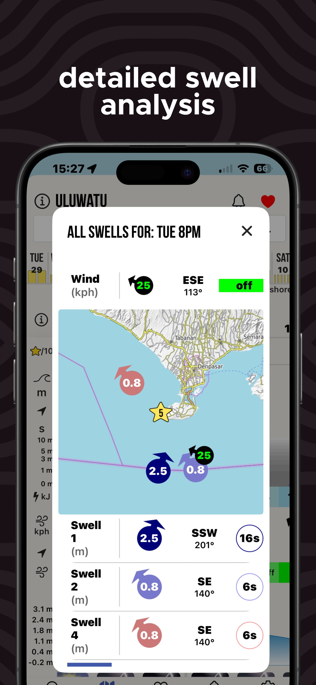Captura de tela do app de previsão de surf 6