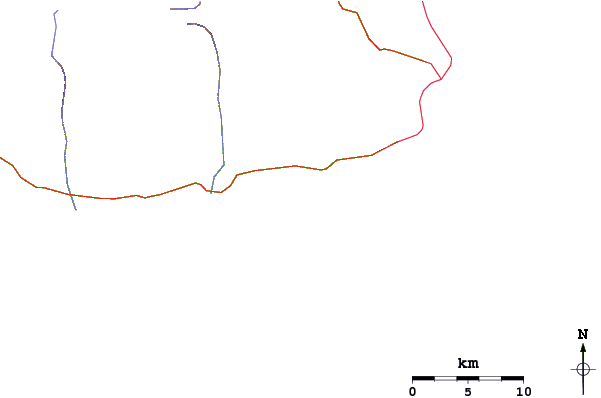 Estradas e rios ao redor Aganoa Beach