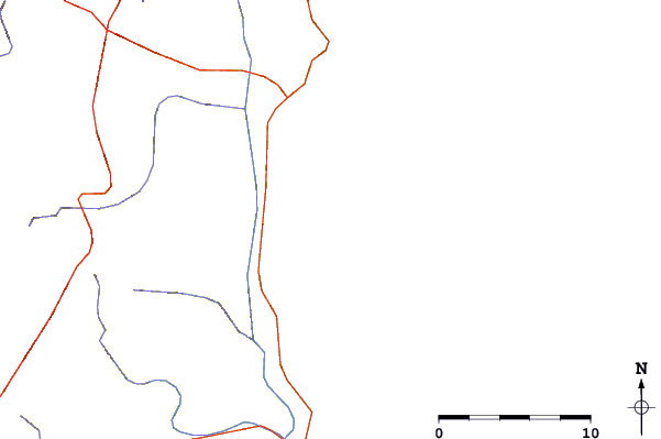 Estradas e rios ao redor Anaura Bay