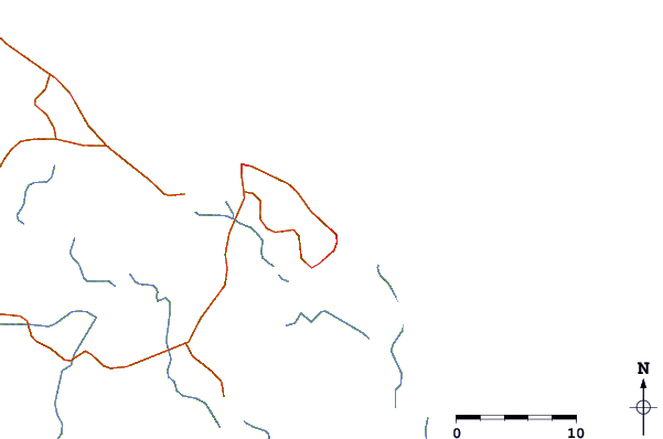 Estradas e rios ao redor Anse de Rémire (L'apcat)