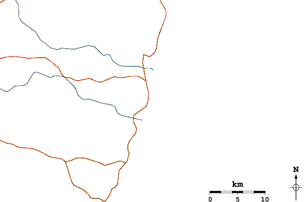 Estradas e rios ao redor Arugam Bay