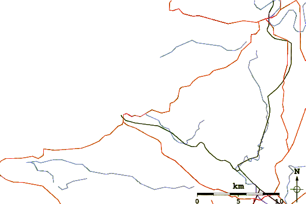 Estradas e rios ao redor Baie de Douarnenez