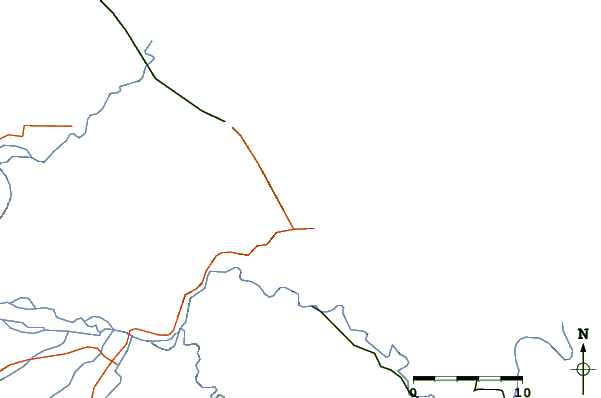 Estradas e rios ao redor Black Beach / Cahuita