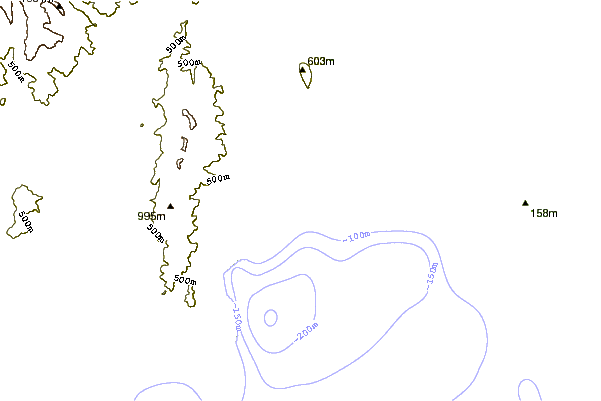 Litoral ao redor Bluecliffs