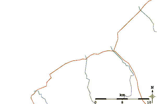 Estradas e rios ao redor Bragar (Lewis)