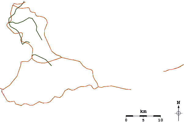 Estradas e rios ao redor Caille Dehors