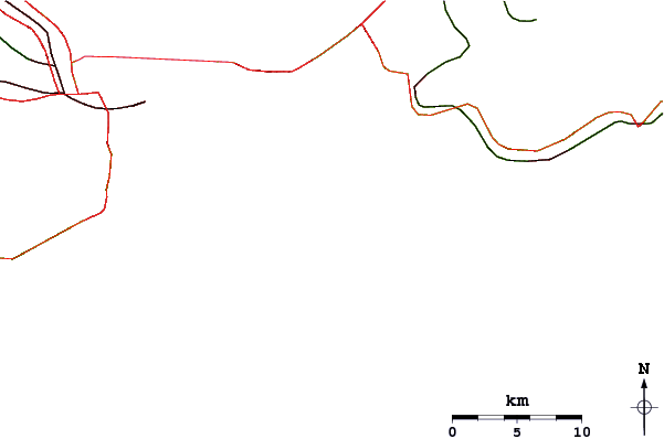 Estradas e rios ao redor Camboinhas