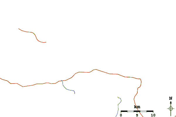 Estradas e rios ao redor Chacopata