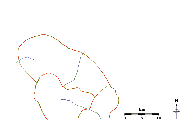 Estradas e rios ao redor Charpencaye