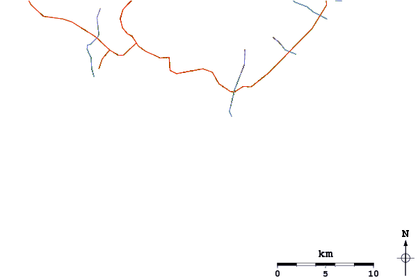 Estradas e rios ao redor Cipolla Pipeline