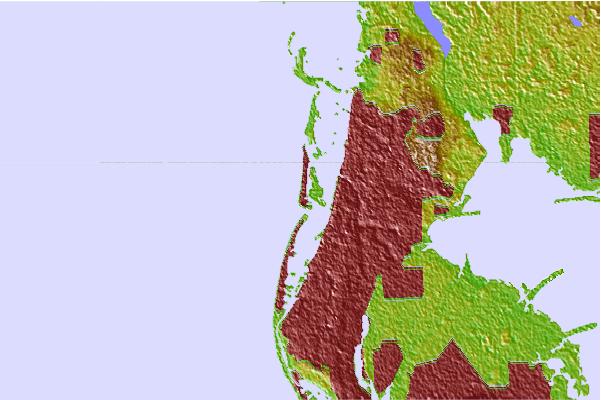 Locais de surf localizados perto de Clearwater Pass