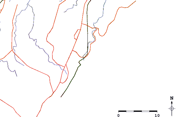 Estradas e rios ao redor Coalcliff