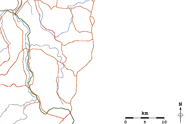 Estradas e rios ao redor Coffs Harbour-North Wall