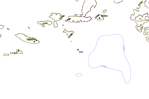 Litoral ao redor Crab Island