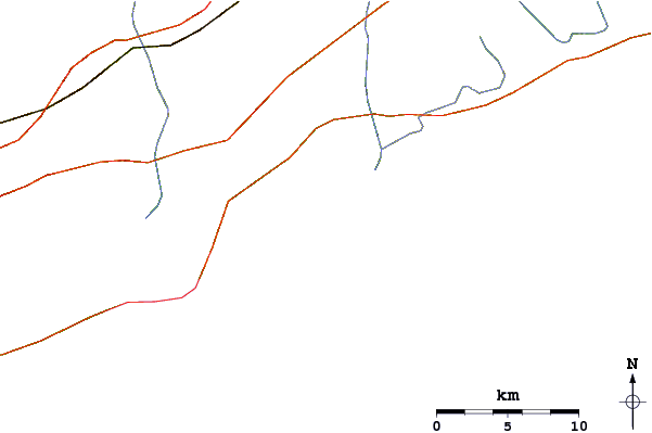 Estradas e rios ao redor Desembocadura de Garzon
