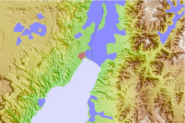 Locais de surf localizados perto de Eilat (Green Beach)