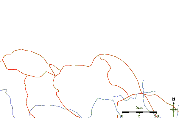 Estradas e rios ao redor El Canal