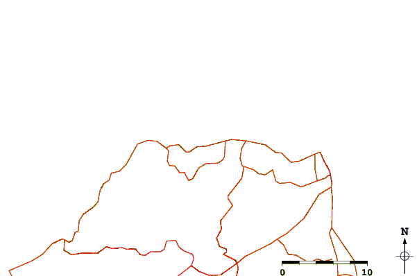 Estradas e rios ao redor El Roque