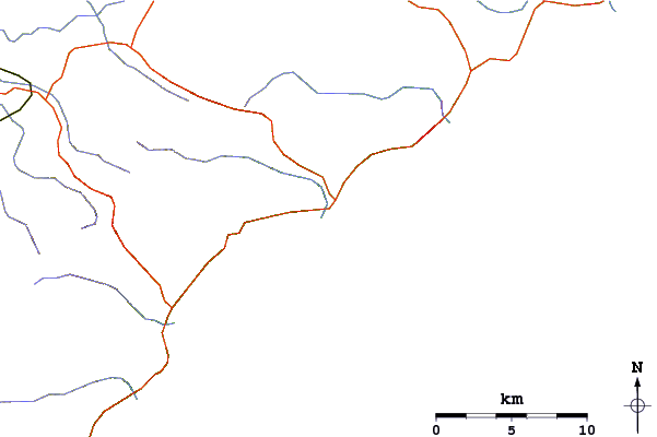Estradas e rios ao redor Fairhaven