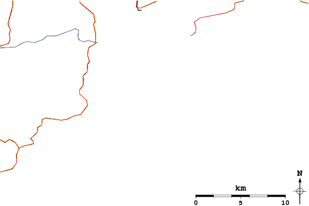 Estradas e rios ao redor Fennels Bay