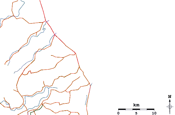 Estradas e rios ao redor Fingal Point and Beach