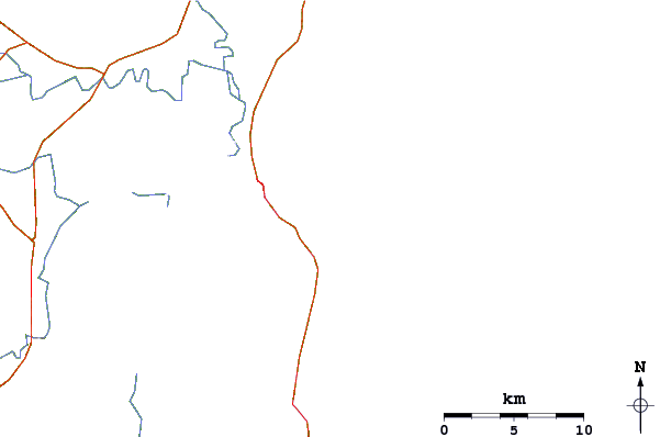 Estradas e rios ao redor Forster Beach