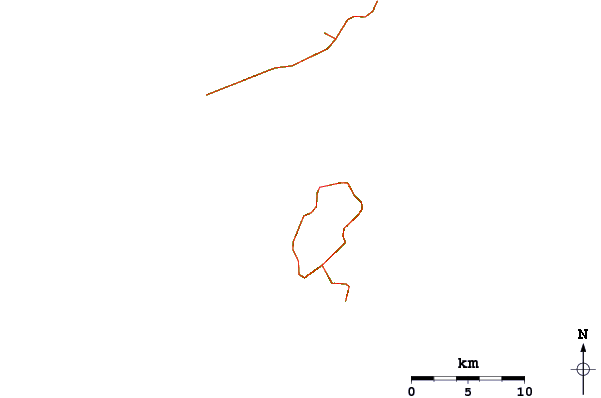 Estradas e rios ao redor Friars Bay