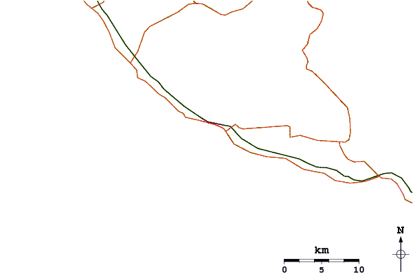 Estradas e rios ao redor Galle