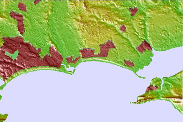Locais de surf localizados perto de Highcliffe