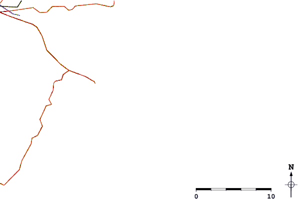 Estradas e rios ao redor Hirtle's Beach (Hartling Bay)