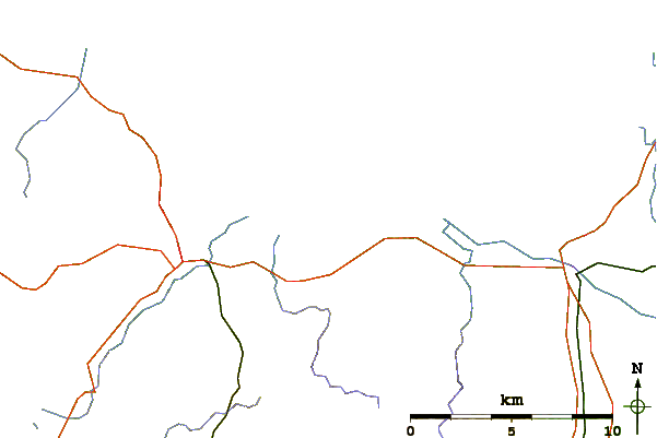 Estradas e rios ao redor Hohwachter Bucht