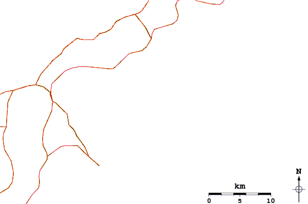 Estradas e rios ao redor Ikei Island