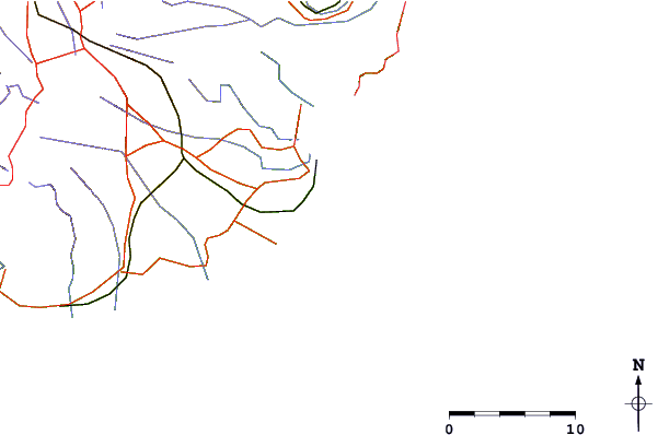Estradas e rios ao redor Ile des Deux Cocos