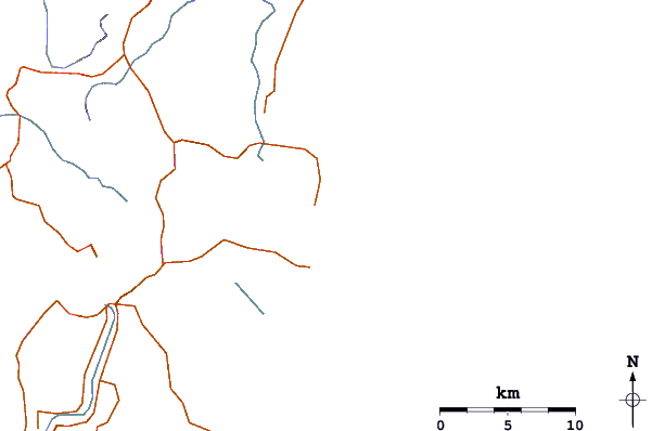 Estradas e rios ao redor Iluka-North Wall