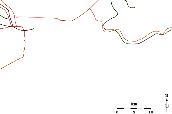 Estradas e rios ao redor Itaipu