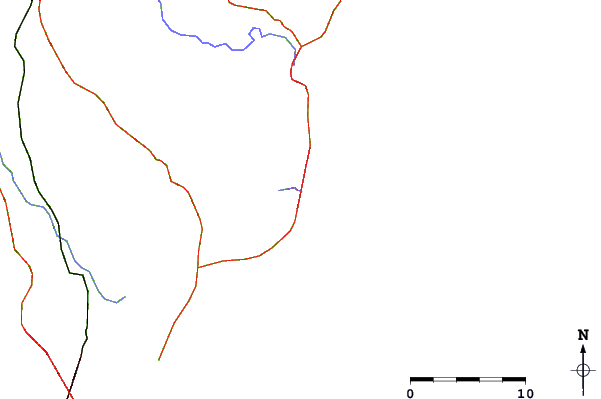 Estradas e rios ao redor Jacaraipe