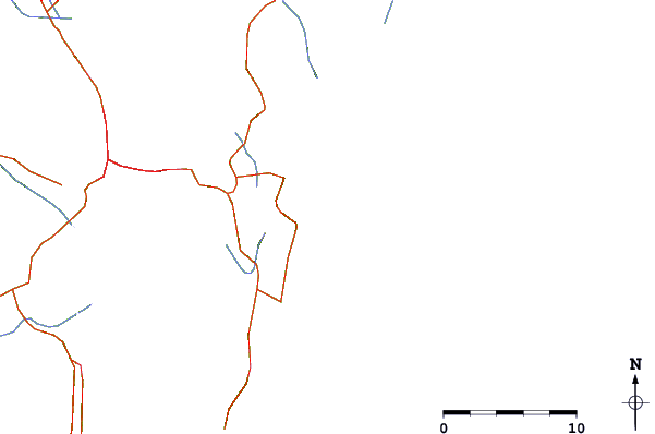 Estradas e rios ao redor Joaquina