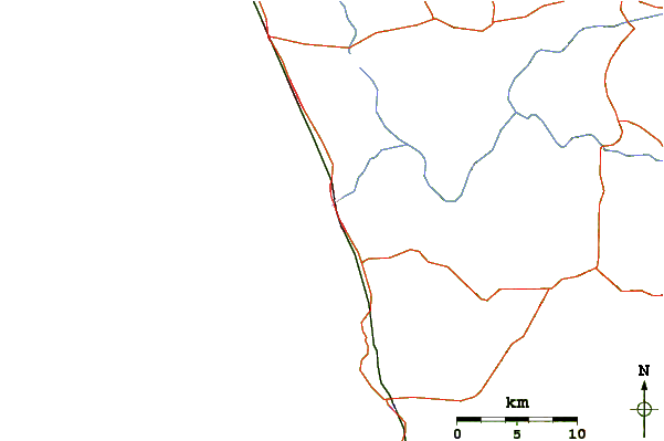 Estradas e rios ao redor Kalutara South