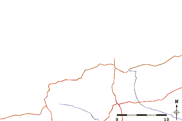 Estradas e rios ao redor Kerlouan